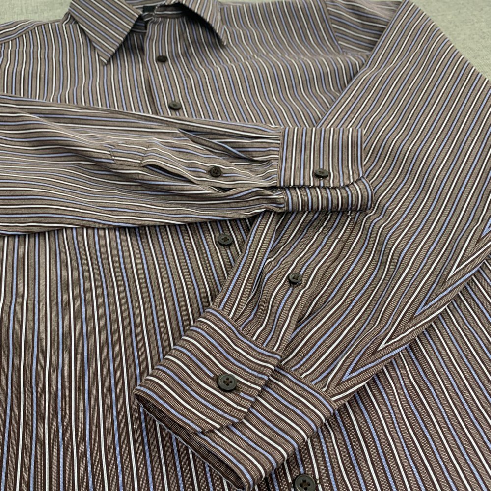 Men's Express Design Studio Button Down Shirt Premium Woven Cotton Medium Modern - Picture 4 of 16